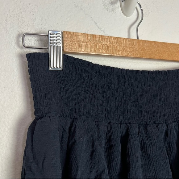 Camilla & Marc Brunetti Tiered Ruffle Mini Skirt Navy Blue Size 6 - Picture 3 of 6